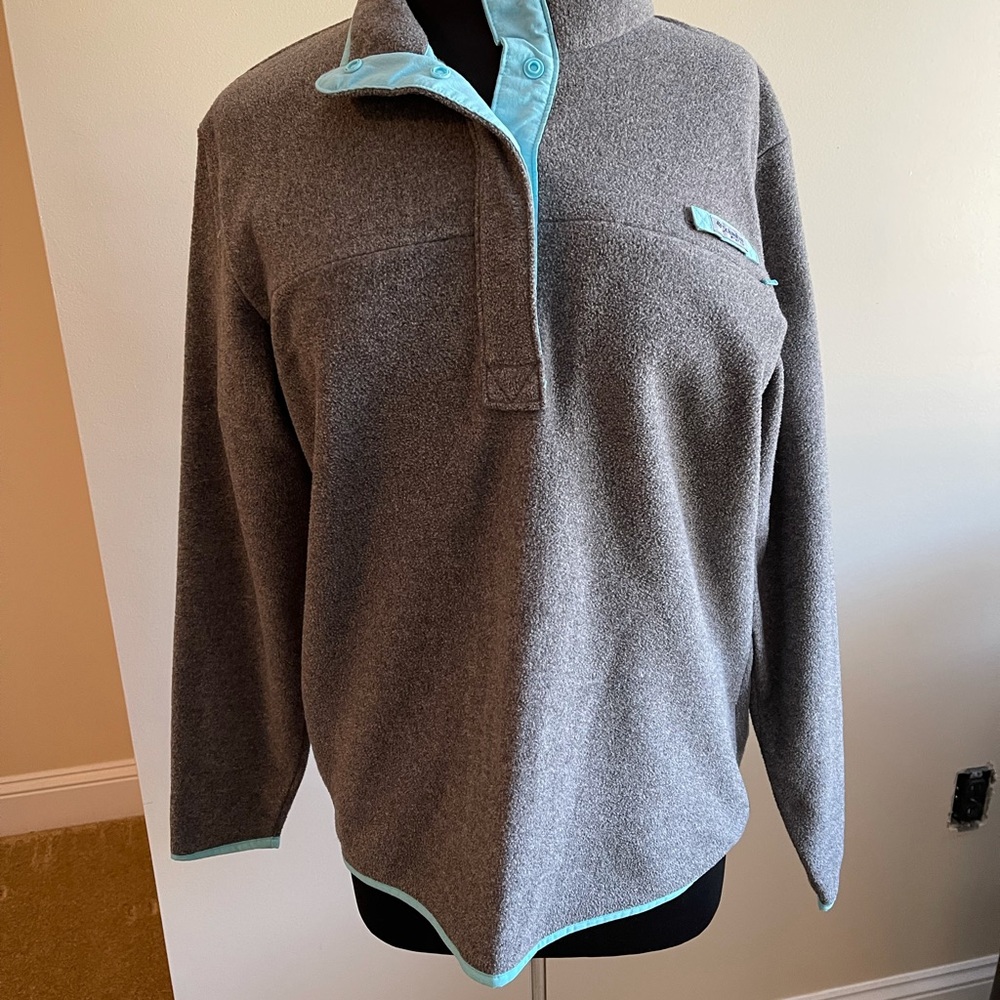 Grey/aqua Columbia pullover